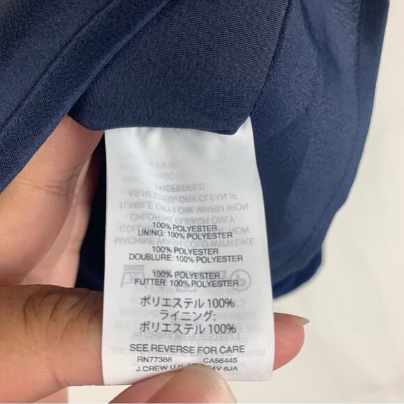 J. Crew size 8 medium velour Blue Fitted Peplum Camisole tank top - Picture 5 of 9